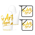 4Pcs Silicone Oven Mitts and Pot Holders Set
