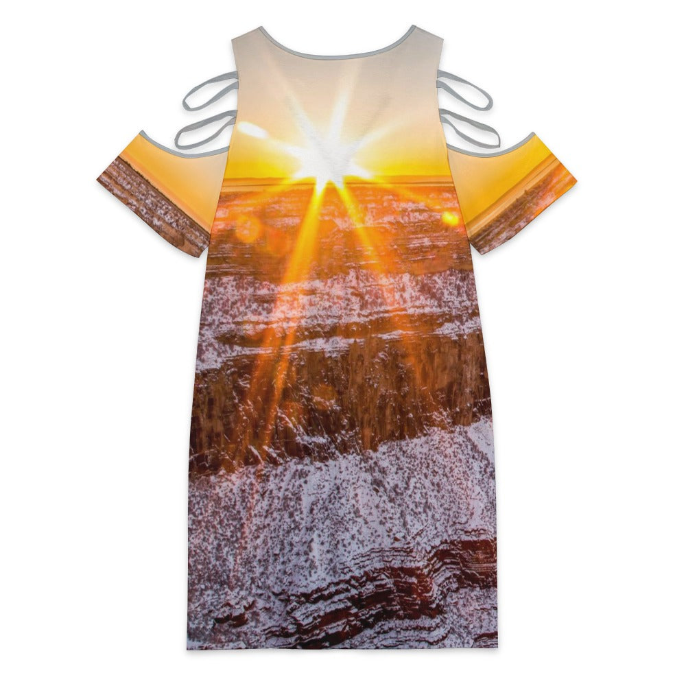 Women's V-neck off-shoulder plus size dress