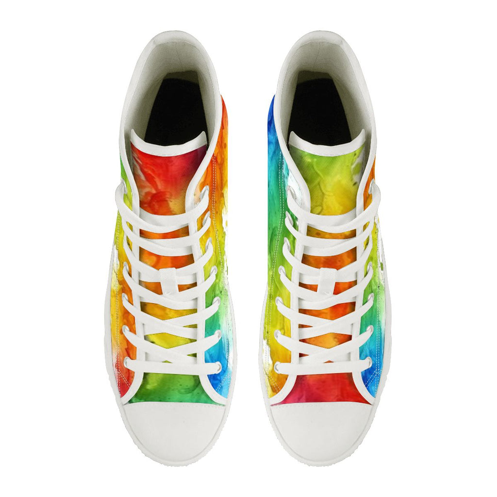 Men's High Top Canvas Shoes (Customized Tongue)