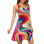 Sleeveless V Neck Dress