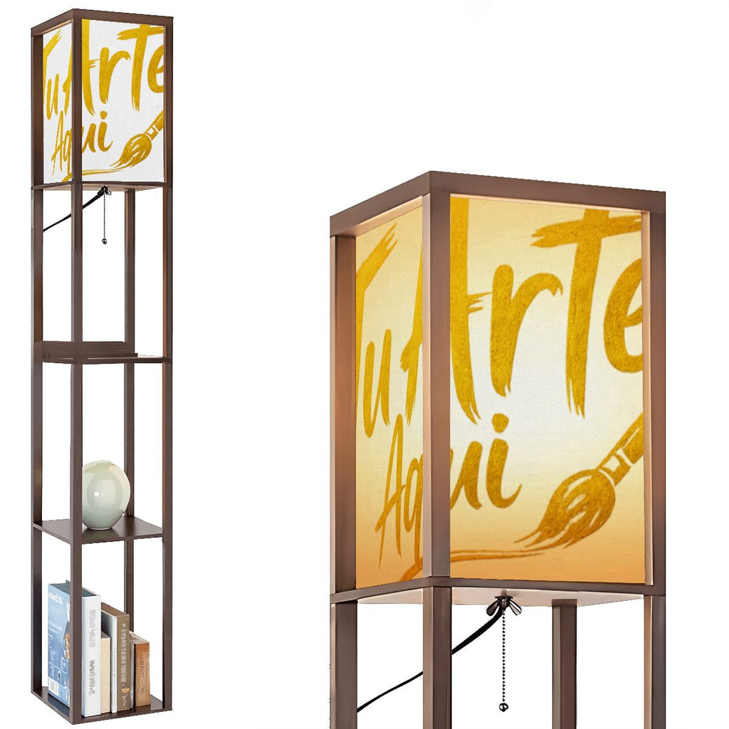 Floor Lamp with Shelves