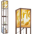 Floor Lamp with Shelves