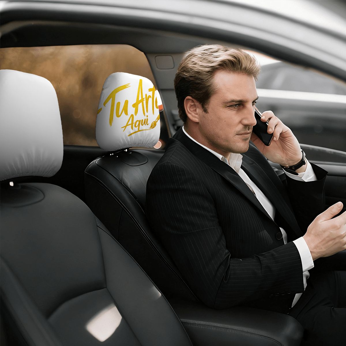 Car Headrest Cover 2pcs