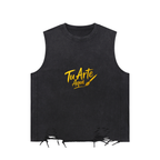 Snow Washed Raw-Hem Tank Top