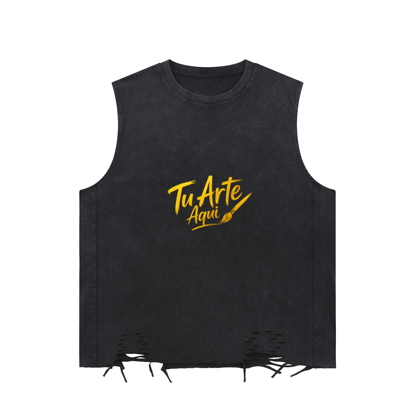 Snow Washed Raw-Hem Tank Top