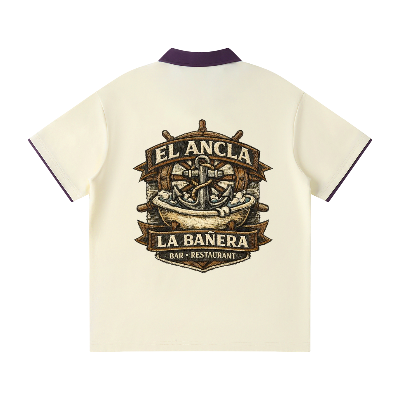 Contrast Collar Raglan Polo Shirt