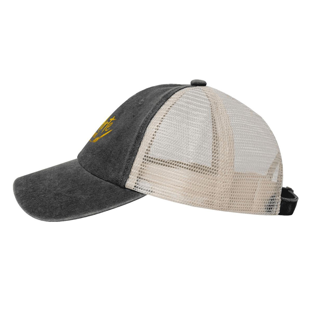 Washed Denim Mesh Cap