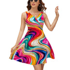 Sleeveless V Neck Dress