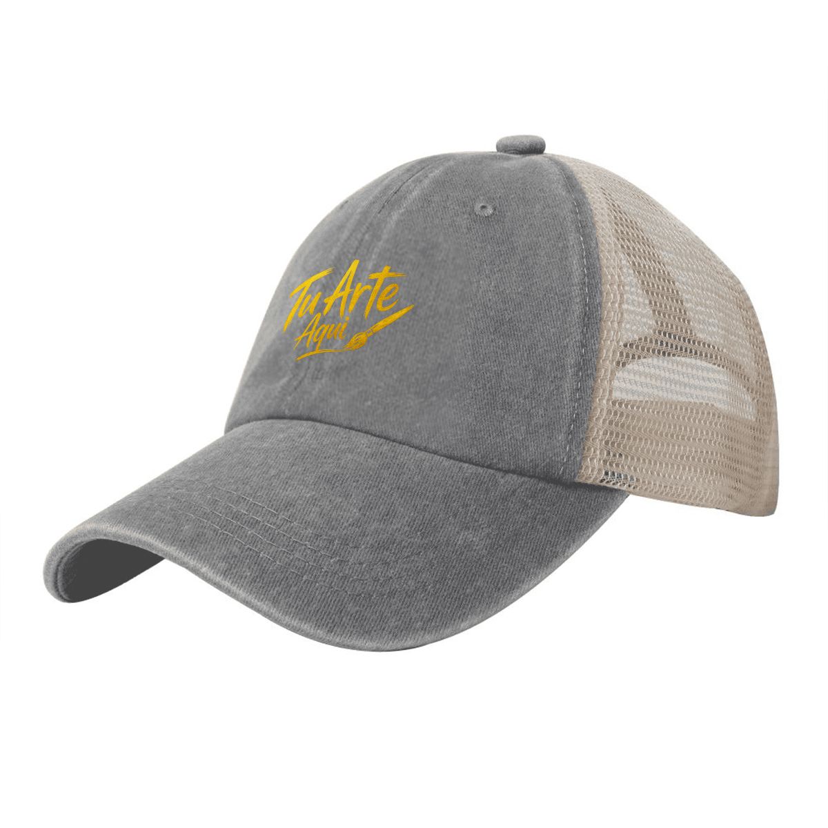 Washed Denim Mesh Cap