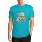 New Pure cotton short sleeved T-shirt Front print Multiple colors