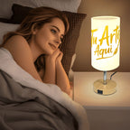 Touch Bedside Table Lamp with USB