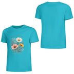 New Pure cotton short sleeved T-shirt Front print Multiple colors
