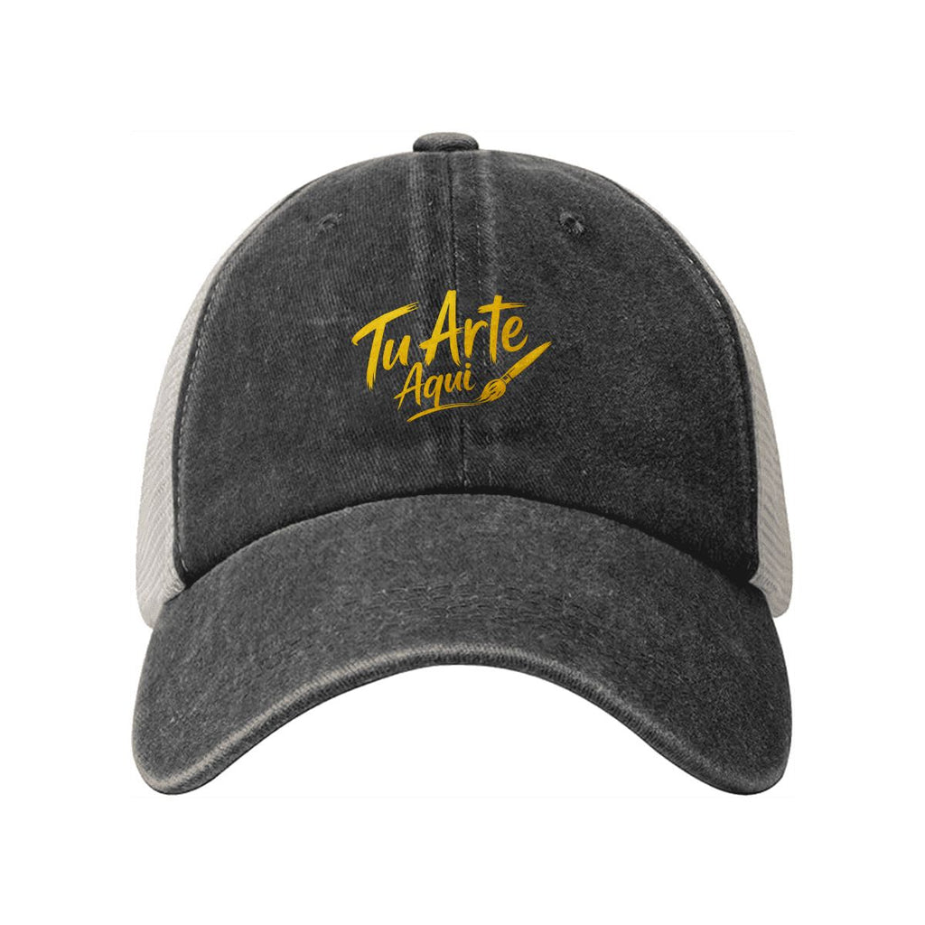Washed Denim Mesh Cap