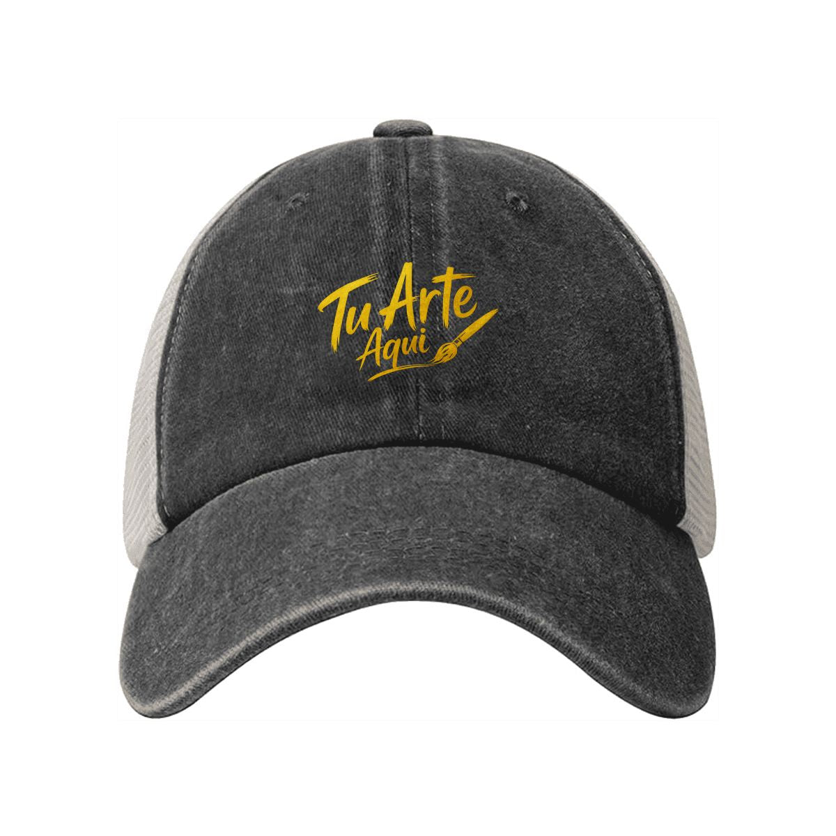 Washed Denim Mesh Cap