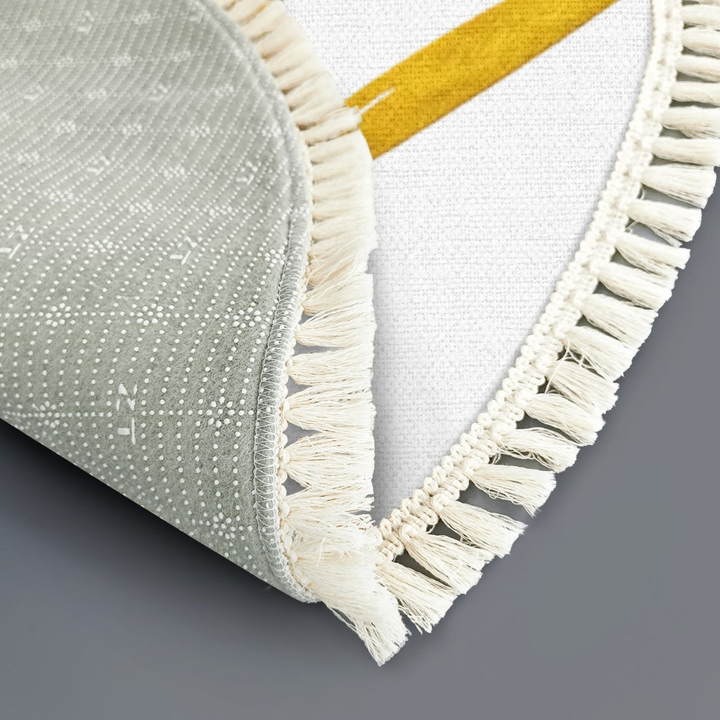 Multiple Sizes Round Area Rug with Tassels