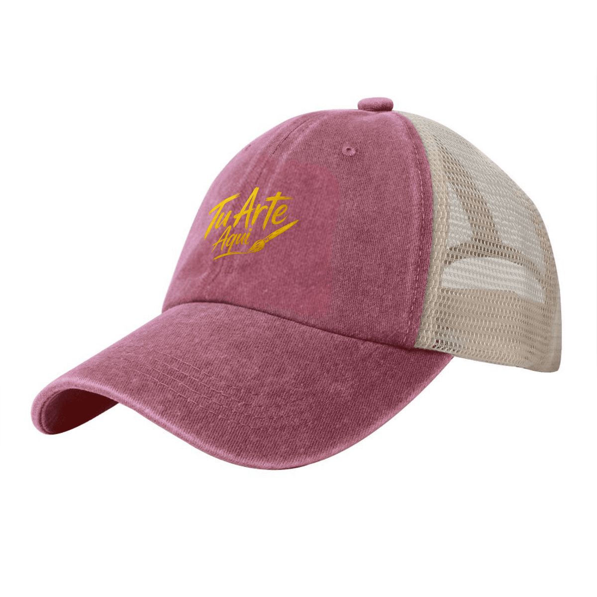 Washed Denim Mesh Cap